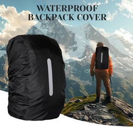 MZHICH Waterproof Backpack Rain Cover Backpack Cover with Non-Slip Buckle Strap Waterproof Rucksack Cover for Hiking Camping Traveling Cycling Rainproof Snowproof Dustproof Anti-Frost Covers 15-25L