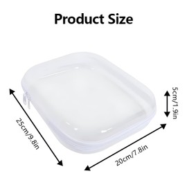 Double Zippered Hard Pouch, Zipper Hard Bag Organize for Traveling Cosmetic Makeup Bag