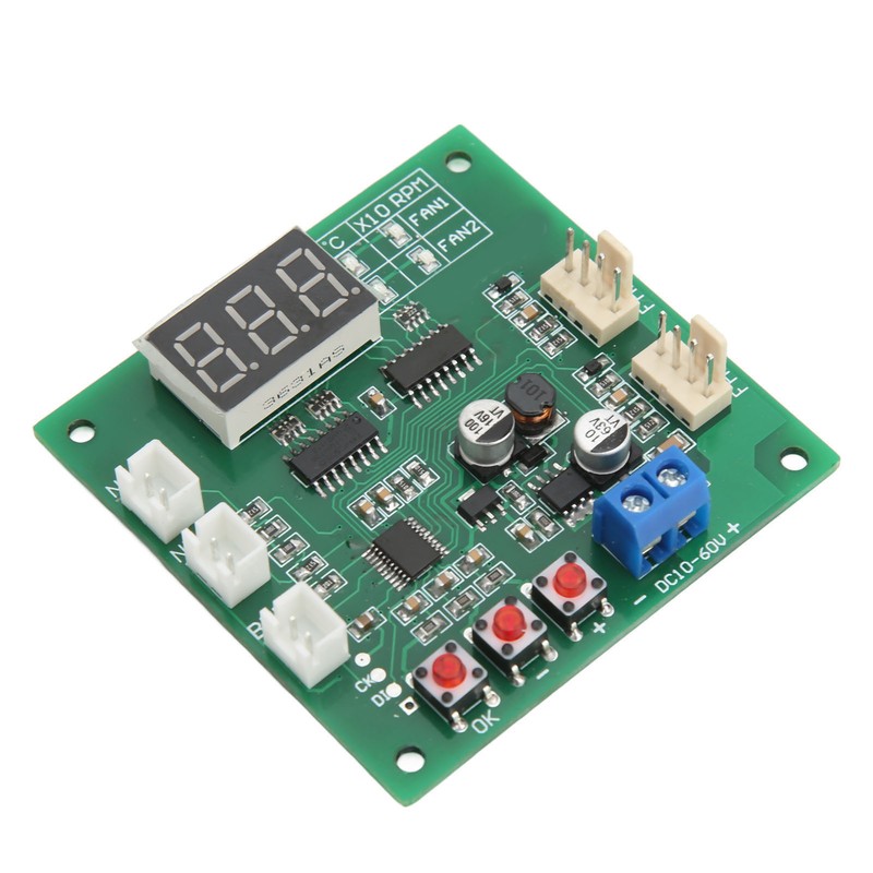 DC10‑60V 2 Channel 4 Wire Fan PWM Temperature Speed Controller