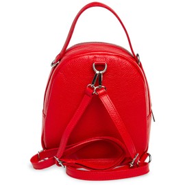 Caspar Elegant Women's Leather Backpack City Backpack - Premium Line - Model No.793 - Made in Italy, red, Unit size