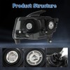 Silscvtt Conjunto de faros delanteros de repuesto para Compass 2011-2017,