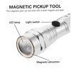 Operitacx Magnetic Pickup Tool with LED Light Telescopic Flashlight for