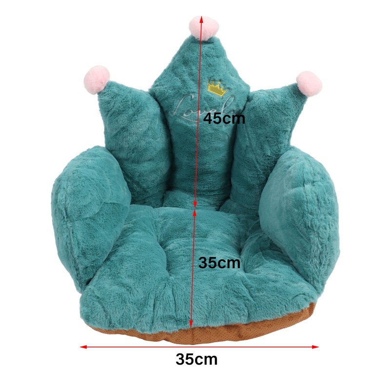 Office Chair Cushion Semi Enclosed Crown Shape Polyester Fiber Seat