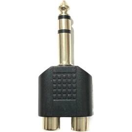 Adaptador Audio Rca Splitter Macho Jack 6.35mm Estereo Plug
