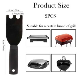 DtgEcd 2 Pack Grill Scraper, Heat-Resistant Nylon Spatula for Indoor Grills, Universal Cleaning Tool with Comfortable Grip, 18x5x1.5cm