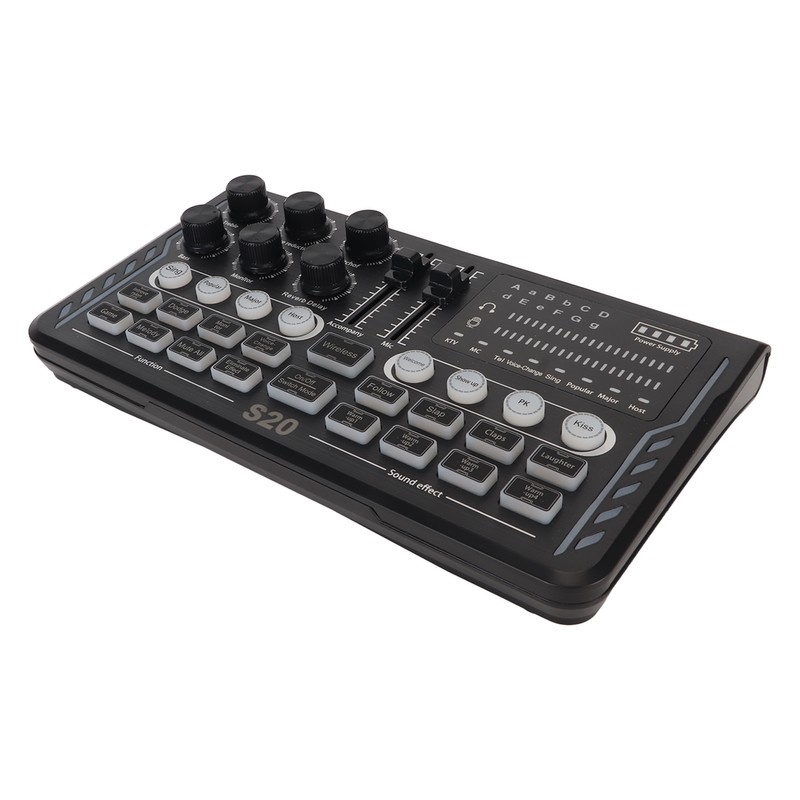 BT5.0 Wireless Sound Card Noise Reduction Modes Adjustable Sound Mixer