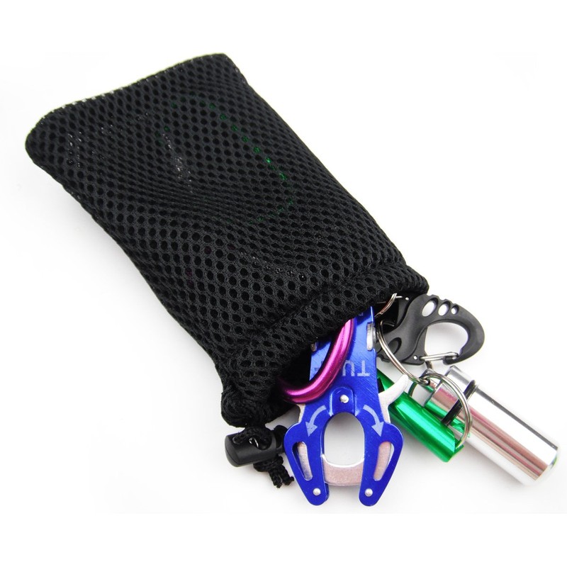 ALL in ONE 6pcs Nylon Mesh Drawstring Bag Pouches for