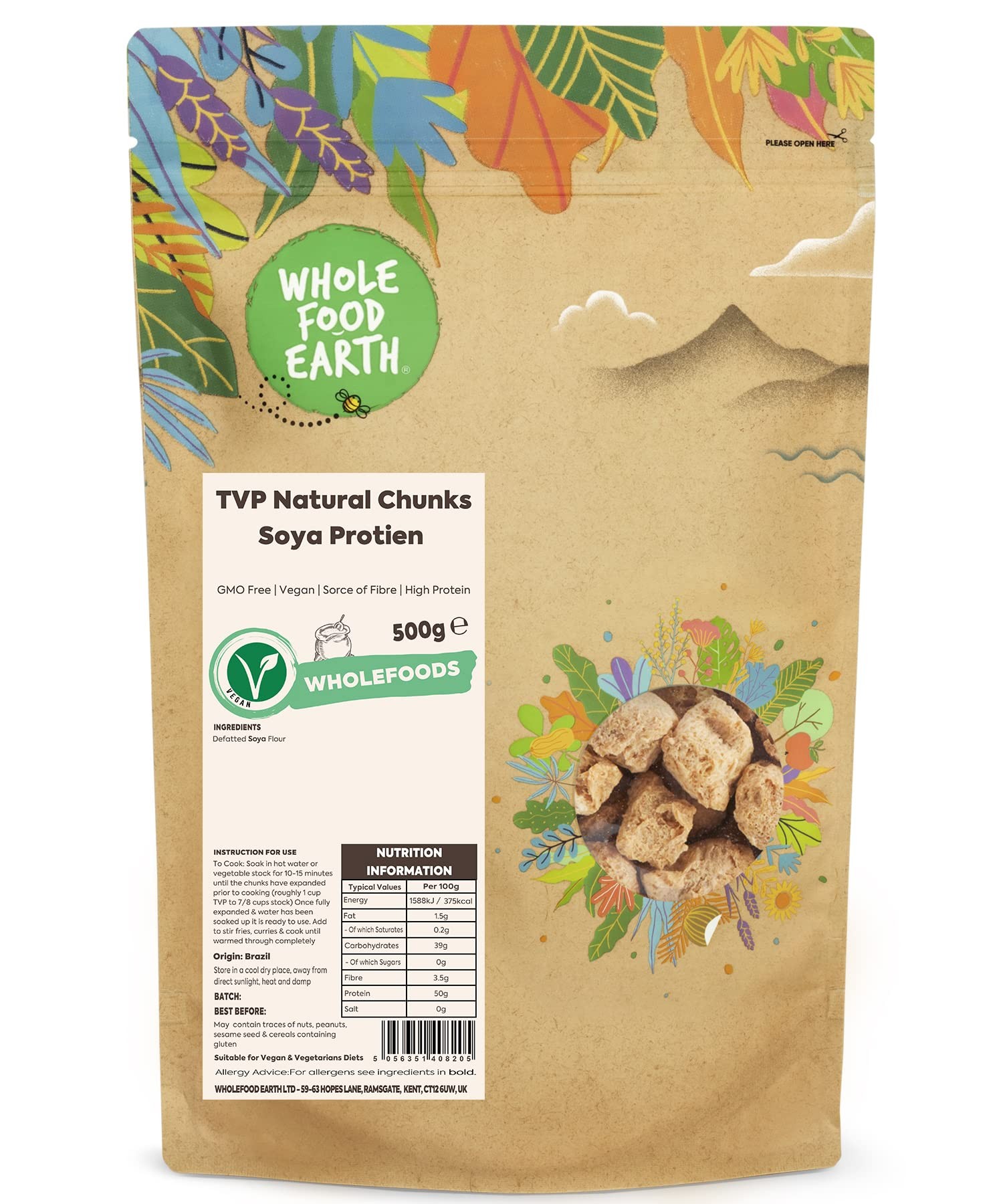 TVP Soy Chuncks Coarse Organic | Wholesale | Vehgro | Bulk