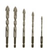 WOYUOSN 5-PCS High-Strength Eccentric Twist Drill Bit, Masonry Drill Bits