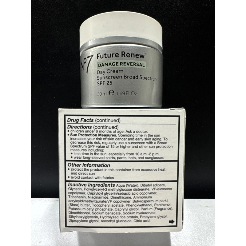 No7 Future Renew Damage Reversal Day Cream SPF 25 Sunscreen