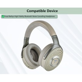 XRHTONG Breathable Earpads Replacement Compatible with Focal Bathys High Fidelity Bluetooth Noise Cancelling Headphone Ear pads Cushion(Breathable Fabric/High Density Foam)