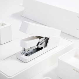 Effortless Stapler, Office Stapler, 25 Sheet Capacity, Multi-Functional Manual Stapler for Students, Family, ABS Body, Steel Construction, a Storage Compartment for Staples, Silicon Anti-Slip Base