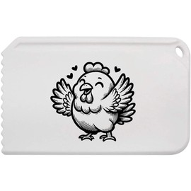 Azeeda 'Happy Chicken' Plastic Ice Scraper (IC00038164)