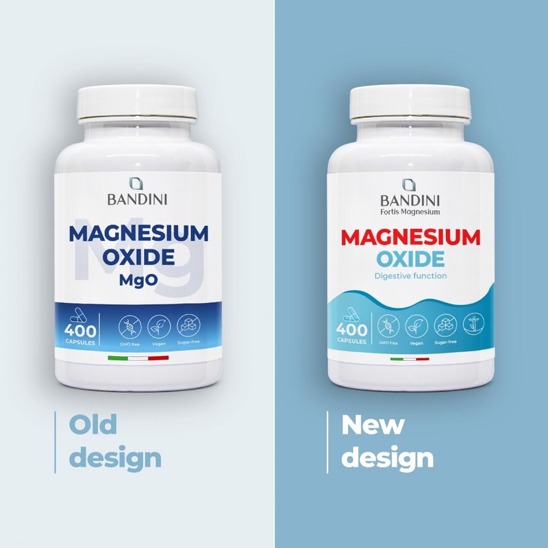 Bandini® Magnesium Oxide 400 Capsules (+1 Year), 664 mg (Including