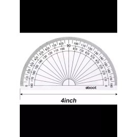 eboot 4 Inch Clear 180 Degree Protractor