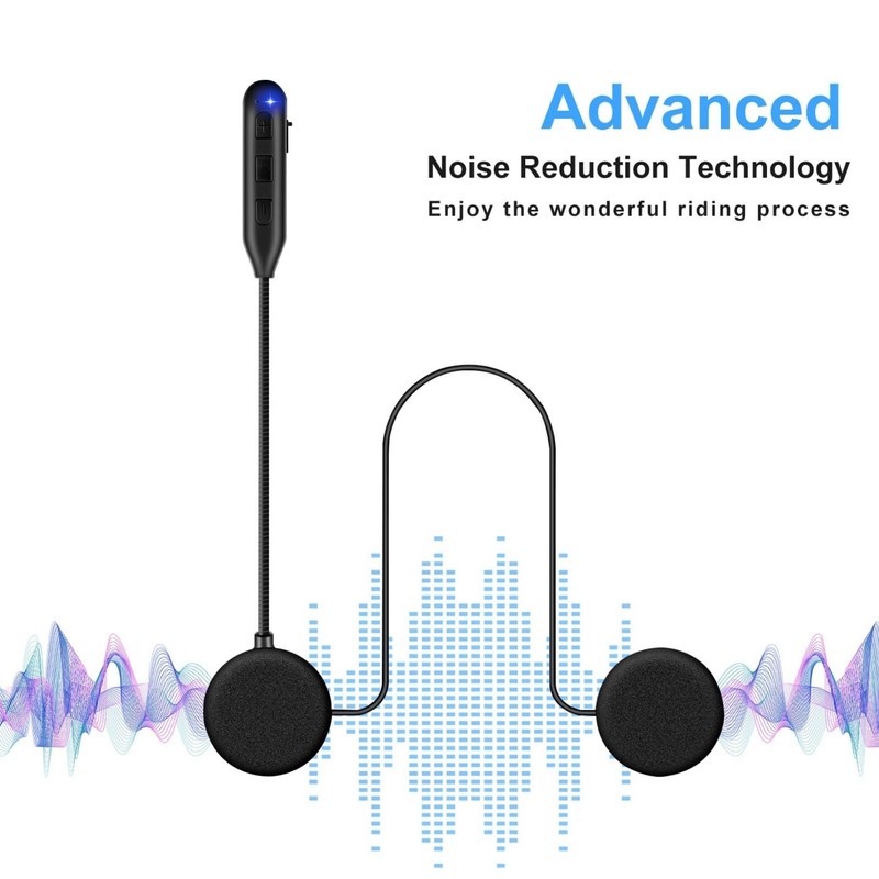 Motorcycle Helmet Bluetooth Headset Speakers with Good Sound,Loud,50 Hours Use,Large