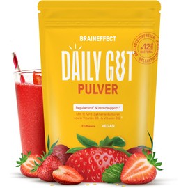 BRAINEFFECT Daily Good – Delicious Bacteria Strains Drink Powder with Fibre and Vitamins B6 + B12