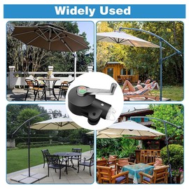 JAVERGGN Cantilever Umbrella Parts, Patio Umbrella Holder Rocking Handle Adjustable Umbrella Stand Parts Patio Umbrella Parts