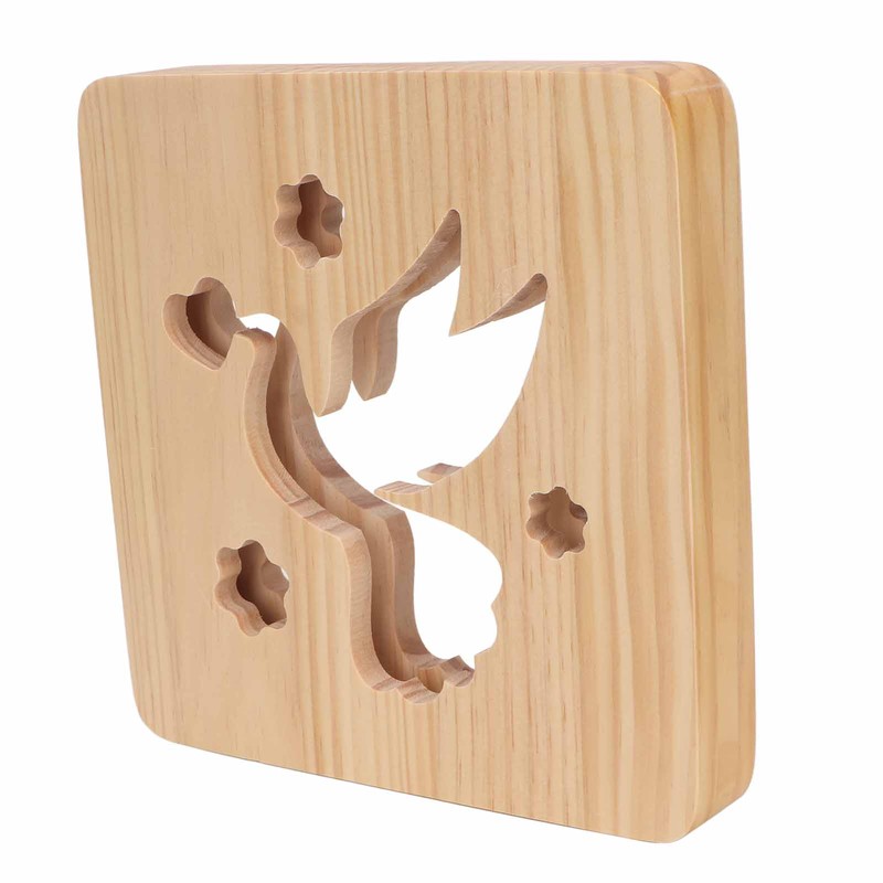 2W 3D Wood Carving Lamp Warm White Light Peace Dove