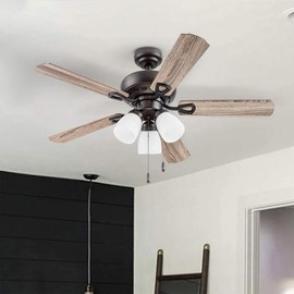 Portage Bay 51442 Miller Park Ceiling Fan, 44, Bronze