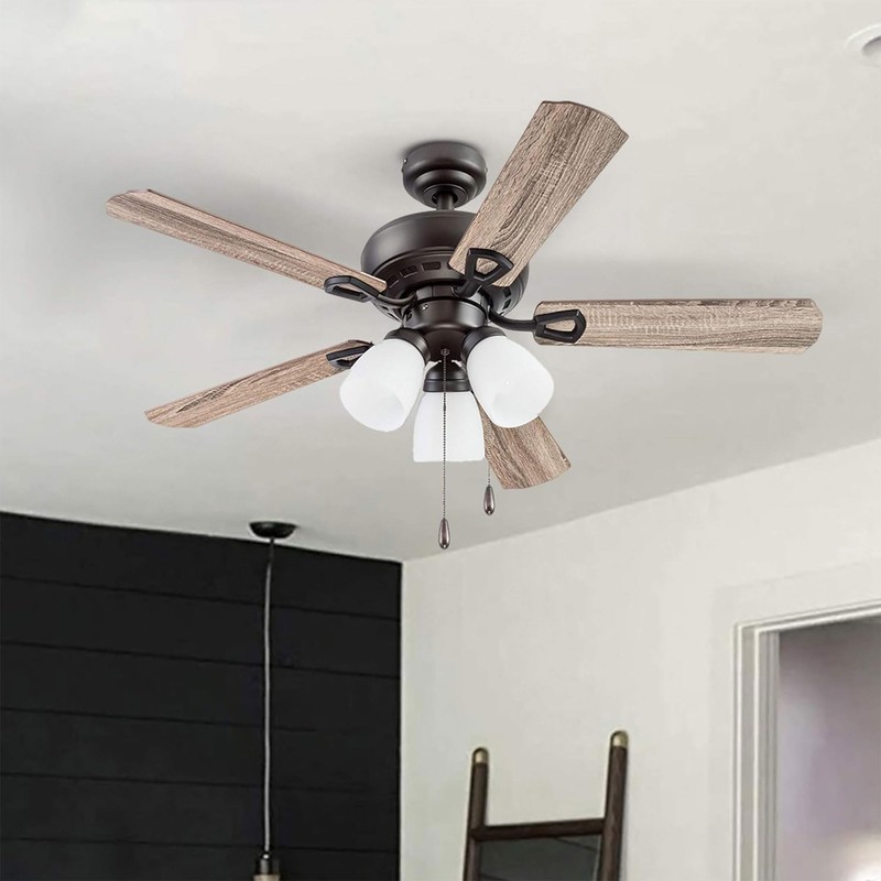 Portage Bay 51442 Miller Park Ceiling Fan, 44, Bronze