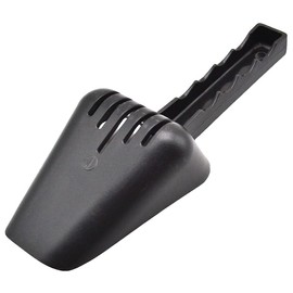 2 Pack Drainage Plastic Utility Ice Scoop 10 ounces Black, Heavy Duty Shatter Proof Kitchen Feed Scooper for Bar, Ice Bucket, Ice Maker, Popcorn