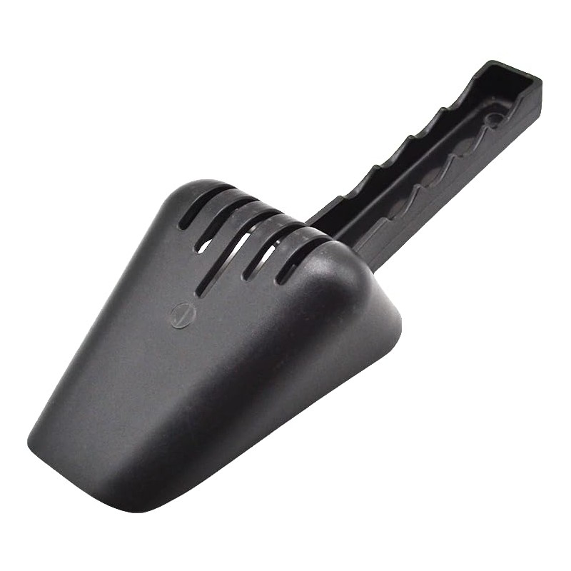 2 Pack Drainage Plastic Utility Ice Scoop 10 ounces Black,