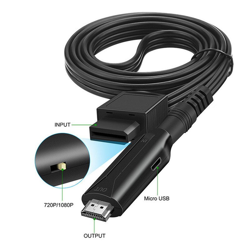 Black High Definition Converter 1080P USB Audio Transmission Male High
