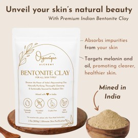 Polvo De Arcilla Bentonita Para Rostro, Cuerpo Y Cabello, Limpieza Profunda De Poros Y Desintoxicación, Arcilla De Calcio Y Sodio Curativa India, Para Mascarillas Y Baño, 454 G(16