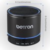 Betron KBS08 Bluetooth Speaker, Wireless, Portable, Mini, Titanium