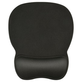 Ergonomisches Mauspad mit Gel-Handgelenkauflage, Büro-Mauspad mit glatter Handgelenkstütze, Computer-/Laptop-Mauspad mit Handgelenkauflage und rutschfester PU-Basis, 23,9 cm x 20,6 cm, Schwarz