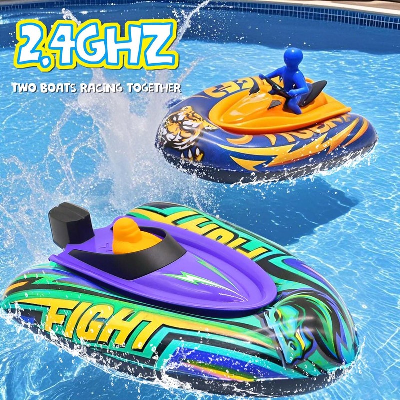 LAFALA Remote Control Boat for Kids with Inflatable Bumper Rechargeable