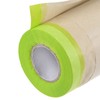 sourcing map Pre-Taped Masking Film, 11.81" x 49ft, Brown Paper