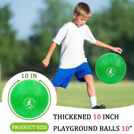 LOYNYE 10 Inch Dodgeball Balls Playground Ball Kickball, Dodge Ball for Kids, Kickballs Handball for Indoor Outdoor Games Four Square Balls, Includes Pump