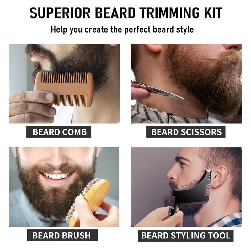 Upgraded Beard Care Set for Men, 11 in 1 Beard