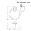 iBathUK Traditional Chrome Towel Ring Holder Wall Mount Round Bathroom