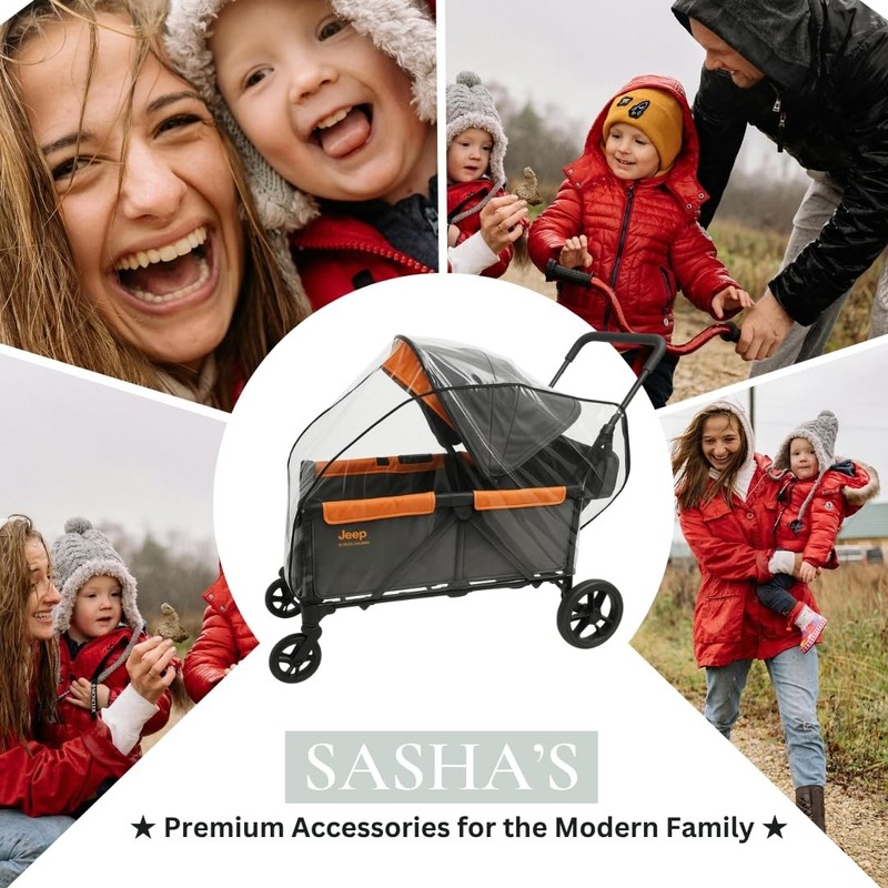 SASHA'S Rain and Wind Cover for Jeep Sport All-Terrain Stroller