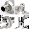Oak Leaf Replacement Spigot for Beverage Dispenser, Stainless Steel Spigot