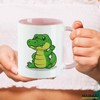 Huuraa Motivtasse Krokodil Comic Geschenk 330ml Rosa Krokodil Souvenir