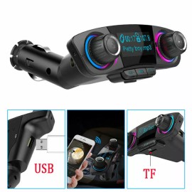 Batery Connection Bluetooth Car FM Transmitter MP3 Player Hands free Radio Adapter Kit USB Charger
