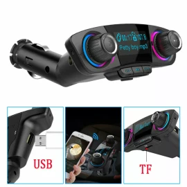 Batery Connection Bluetooth Car FM Transmitter MP3 Player Hands free Radio Adapter Kit USB Charger