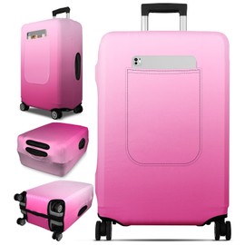 Slohif Luggage Cover for Suitcase Tsa Approved Protector - Luggage Sleeve Large Suit Case Cover Travel Stretch Baggage Case Protective Washable Fit 29-30 Inch Rose Gradient L