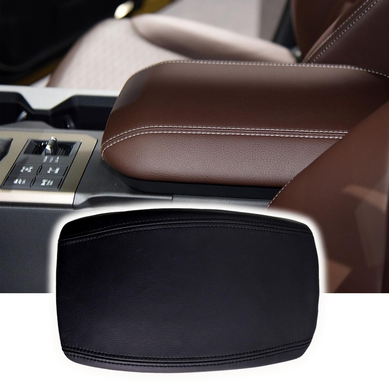 Areeyils Black Leather Center Console Armrest Cover for 2024-2025 2026