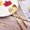 JASHII Matte Gold Hangable Silverware Set, Stainless Steel Flatware Set,