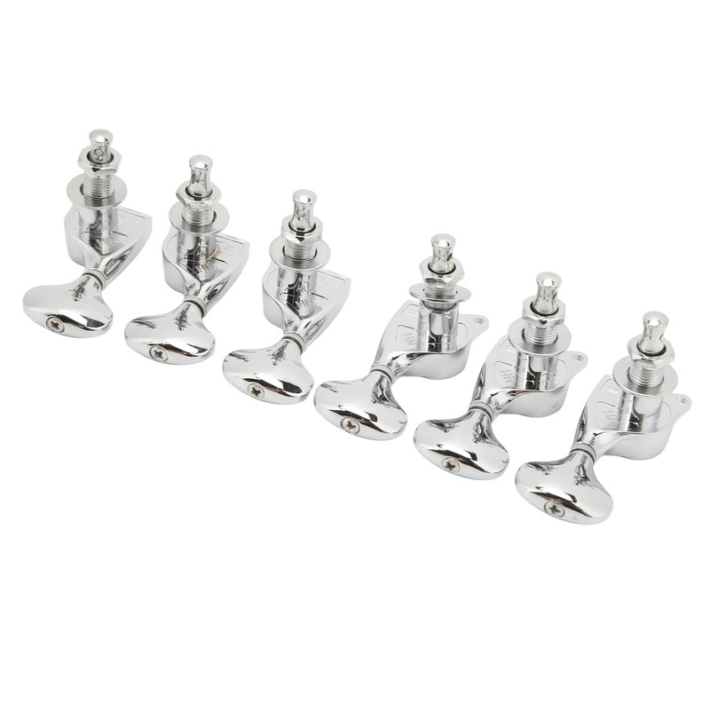1:18 Gear Ratio Guitar Tuners Knob Enclosed Robust Silver Electric