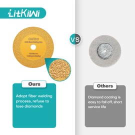 LitKiwi 5PCS Mini Glasses Cutting Disc,1mm Ultra-Thin Diamond Cutting Blade Wheel for Cutting Glass, Jade, Crystal, Ceramics and etc.