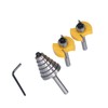 Router Bit 1/4in Shank Multi Grooved with 6Pcs Bearing 1/8in