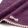 JILLSTUART 58-1520070 Rose Bouquet Towel Handkerchief, Purple, Fluffy, Cute, Ribbon,