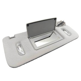 Right Passenger Side Sun Visor for Suburban Sierra 1500 2500 3500 Tahoe 2015-2019, Gray Car Sun Visor with Lighted Makeup Mirror 23459643, 23459646, 84247140,Automotive Sun Protection Visors