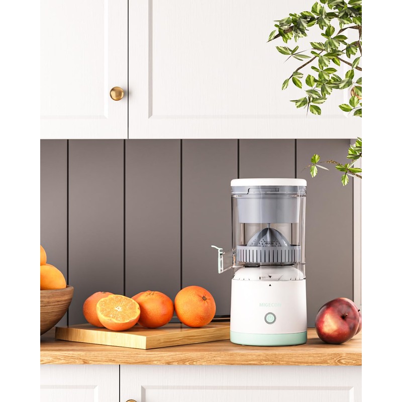 Electric Juicer Rechargeable,Portable Kitchen Gadget for making Orange Juice,Squeezing Oranges,Lemons,Kiwi